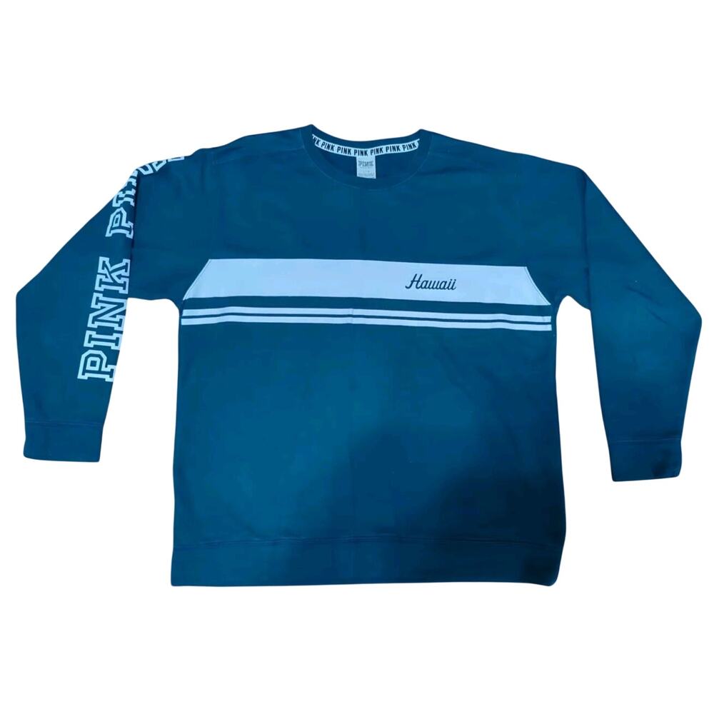 Victoria's Secret Pink Hawaii Sweatshirt Large Pullover Sweater Love